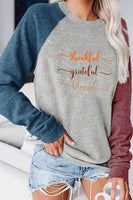Thankful Grateful Blessed couple Long Sleeve Top STC175C129