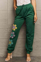 Simply Love Simply Love Full Size Drawstring Flower Graphic Long Sweatpants