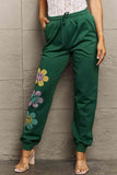 Simply Love Simply Love Full Size Drawstring Flower Graphic Long Sweatpants